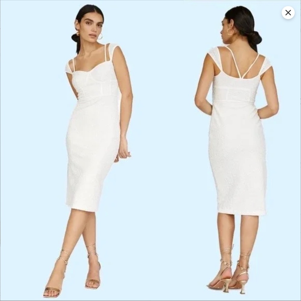 NWT Anthropologie Textured Knit Midi | Creme | Size L